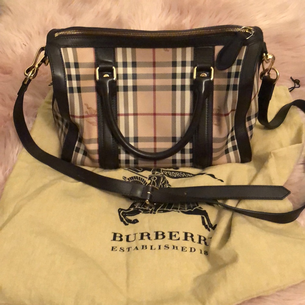 Burberry Haymark Medium Bag with strap.